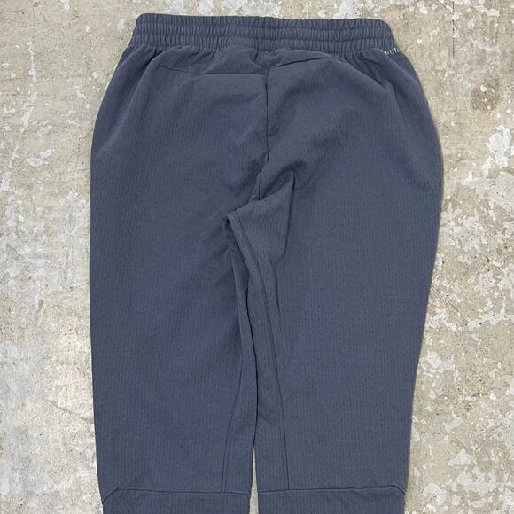 Adidas Pants Mens Medium Gray Team Squad Climalite Gray Sweatpants Zippered - Picture 8 of 16